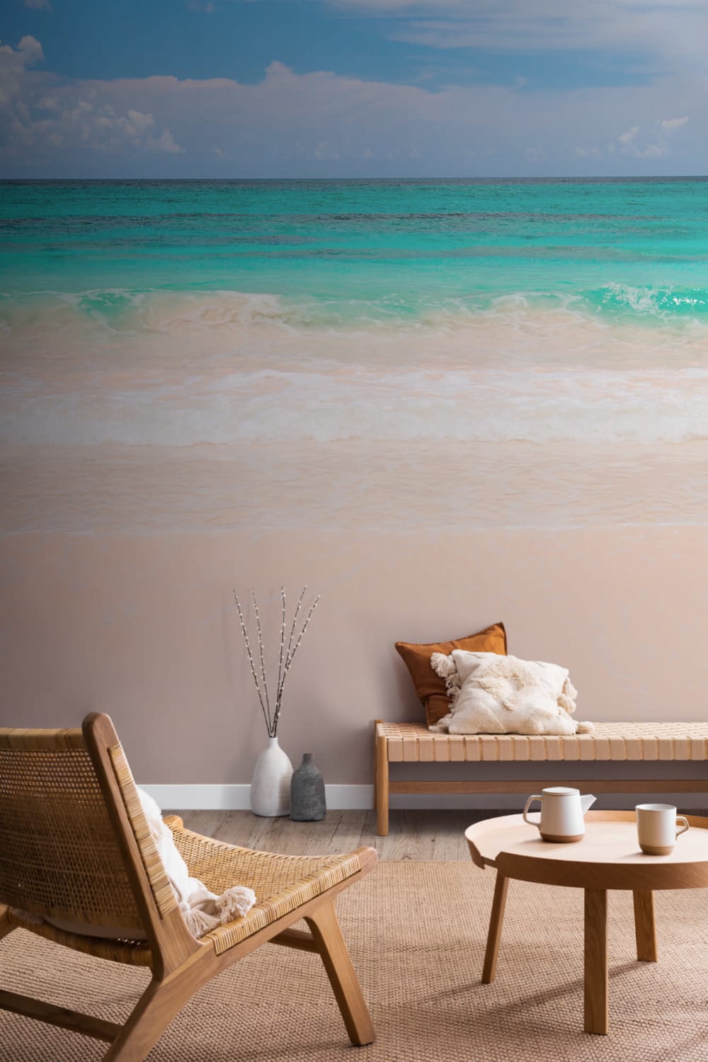 Pink Beach Wallpaper Mural