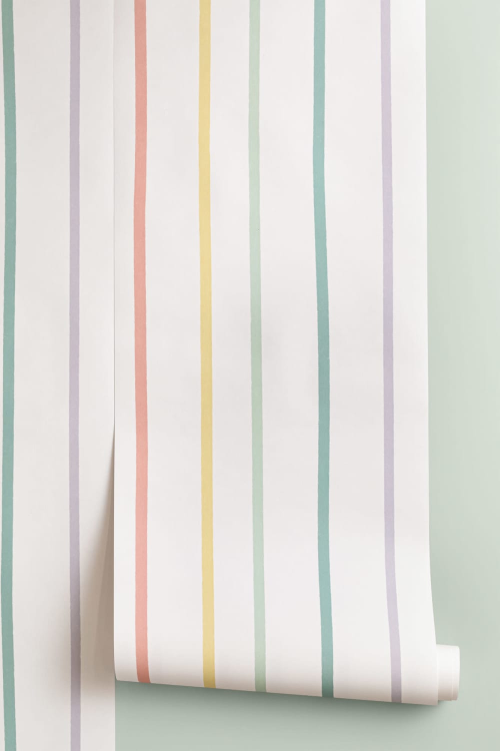 Pastel Rainbow Stripe Wallpaper