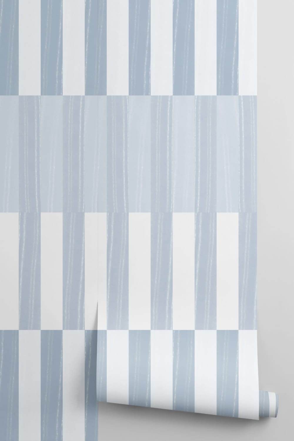 Albastru Color Block Vertical Stripe Wallpaper Mural