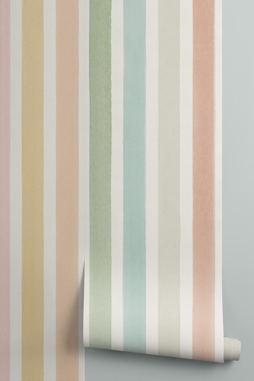 Multicolor Pastel Striped Kids' Pattern Wallpaper Mural