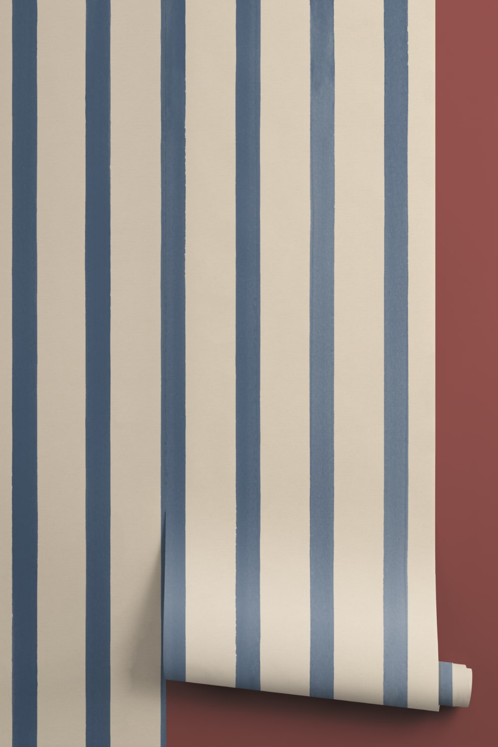 Elegant Blue Striped Pattern Wall Mural