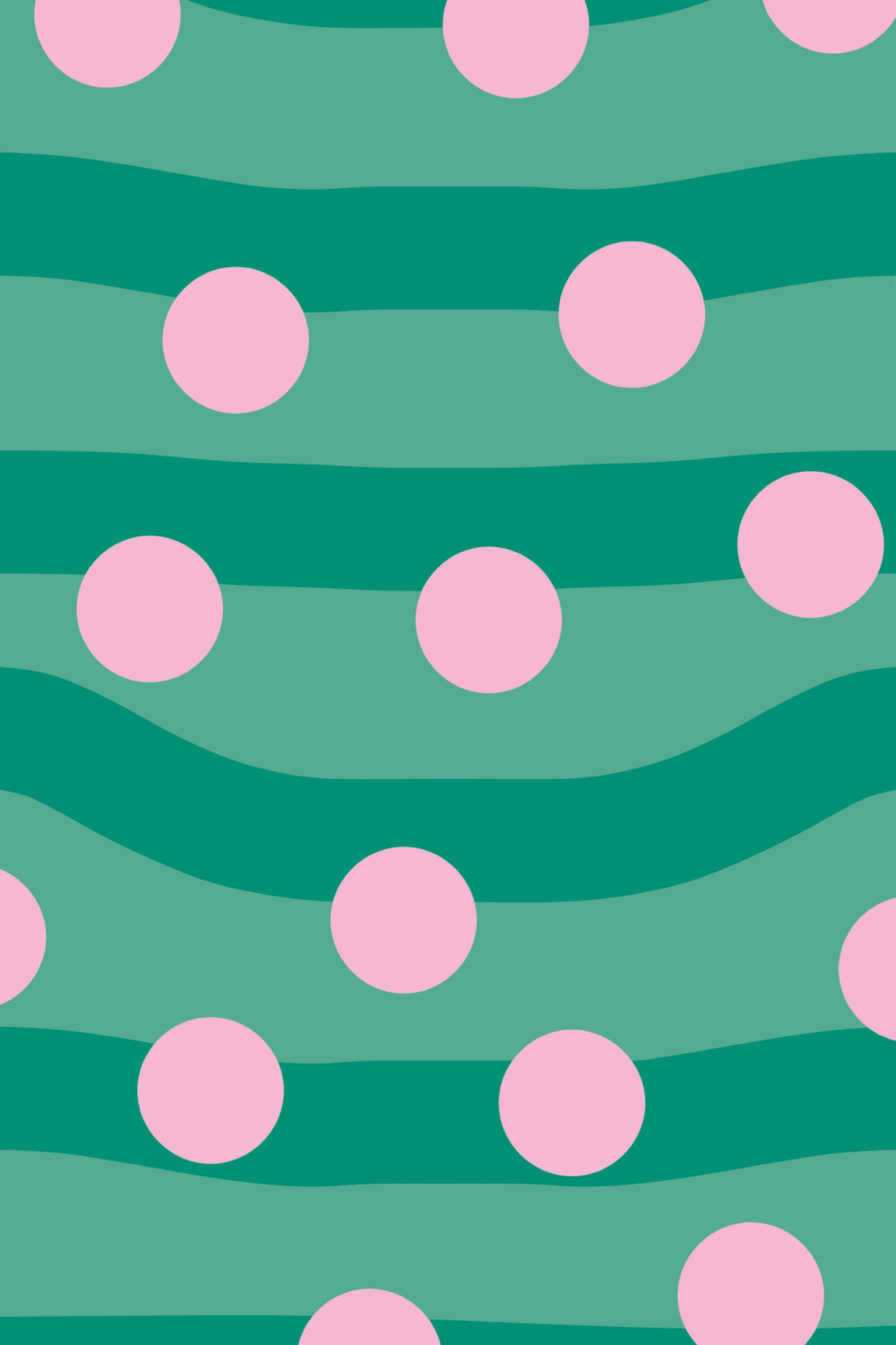 Elizabeth Olwen Polka Pop Dark Green Mural