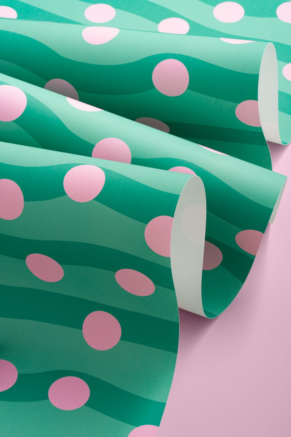 Elizabeth Olwen Polka Pop Dark Green Mural