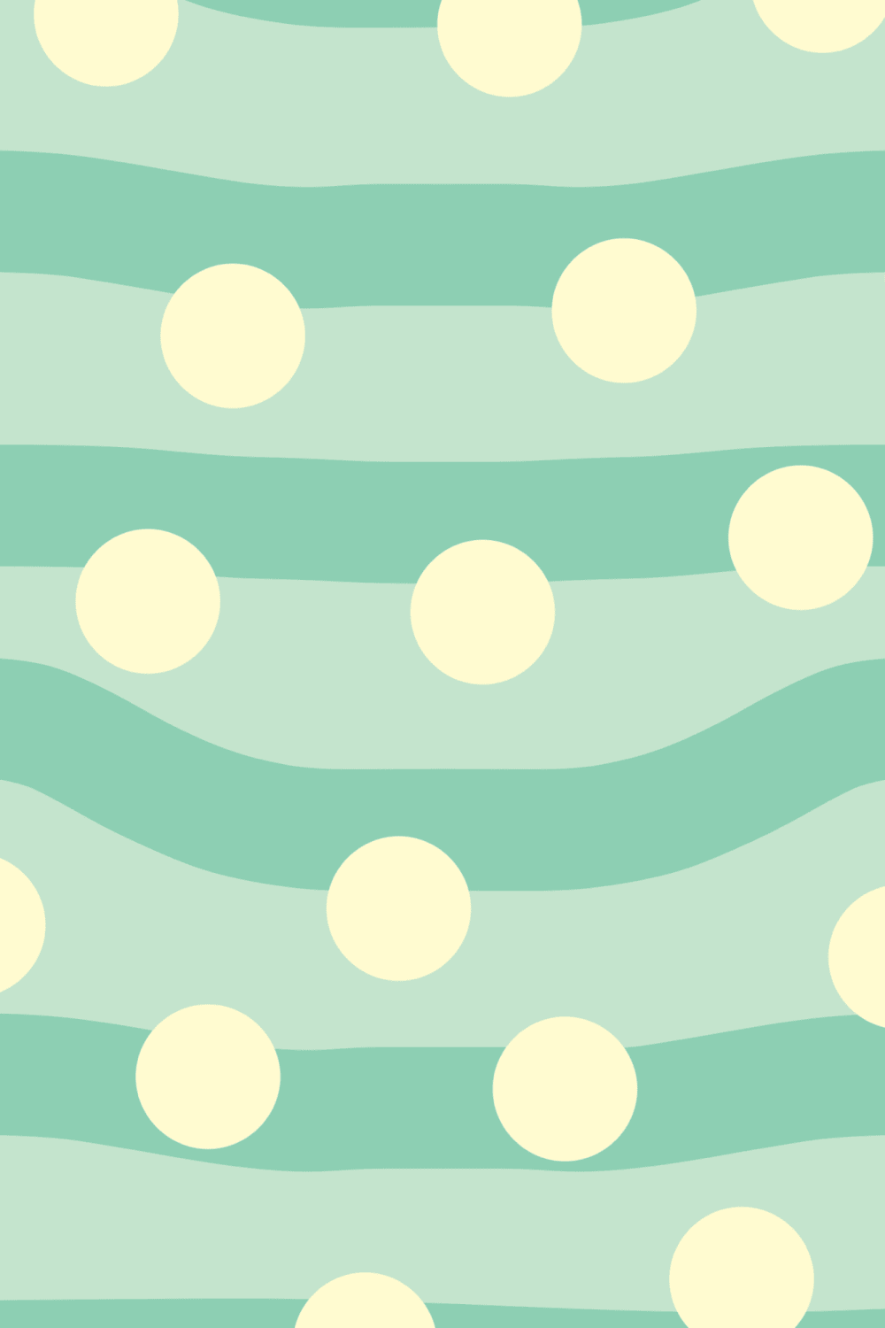 Elizabeth Olwen Polka Pop Light Green Mural