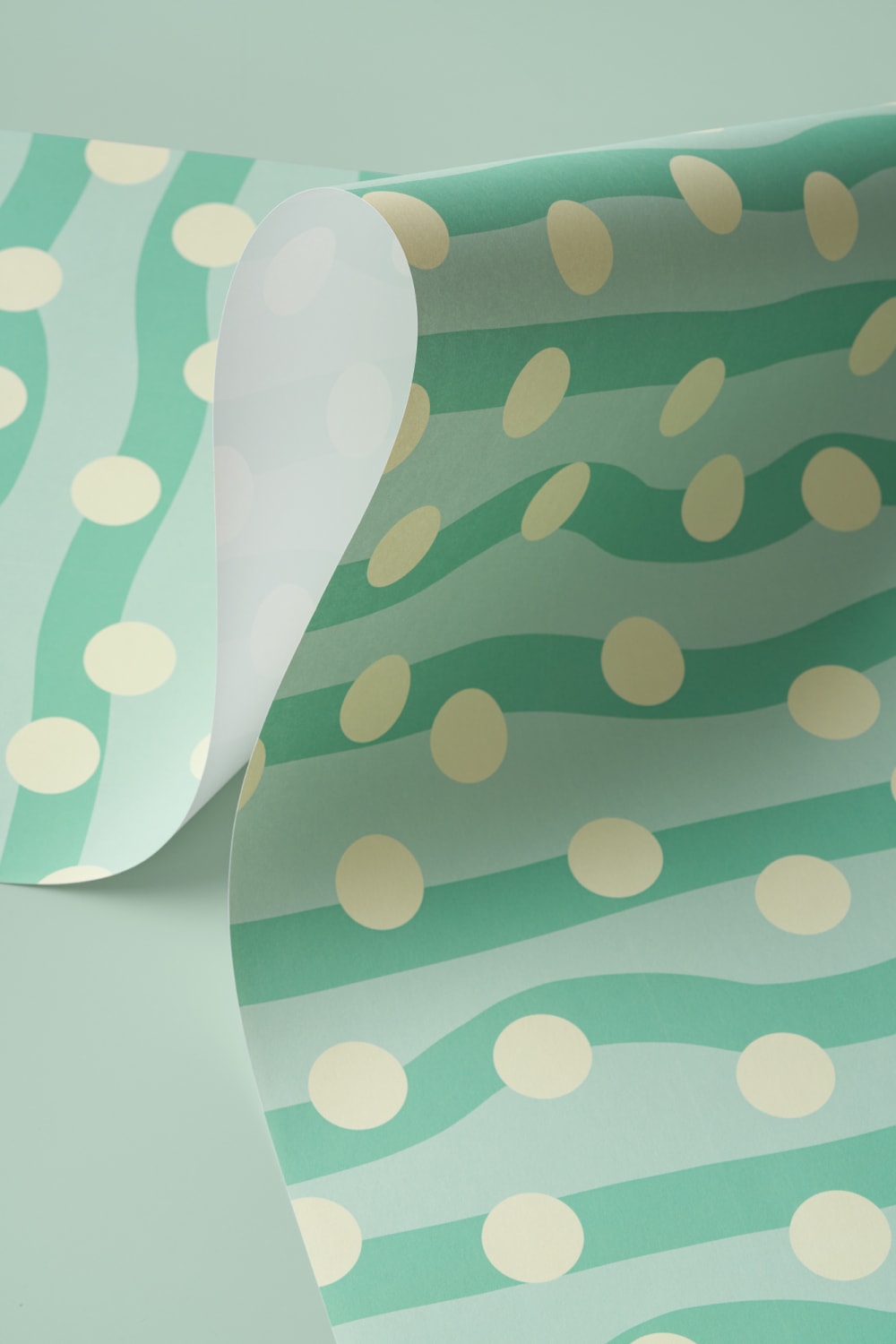 Elizabeth Olwen Polka Pop Light Green Mural