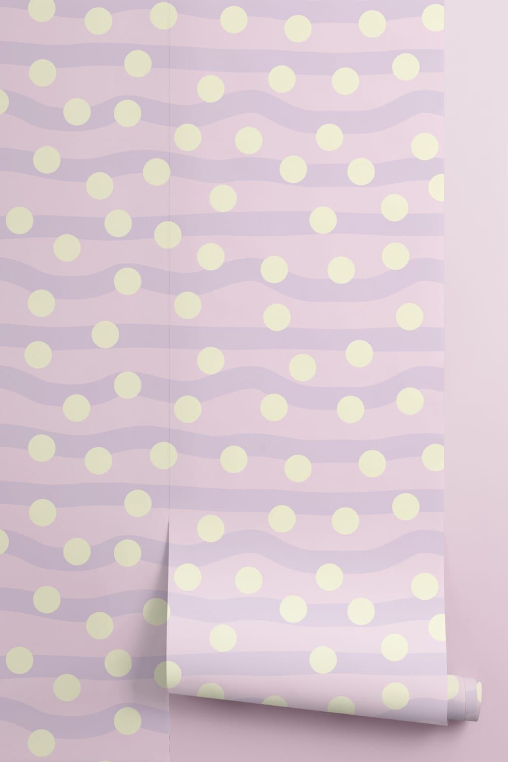 Elizabeth Olwen Polka Pop Lilas Papier peint panoramique