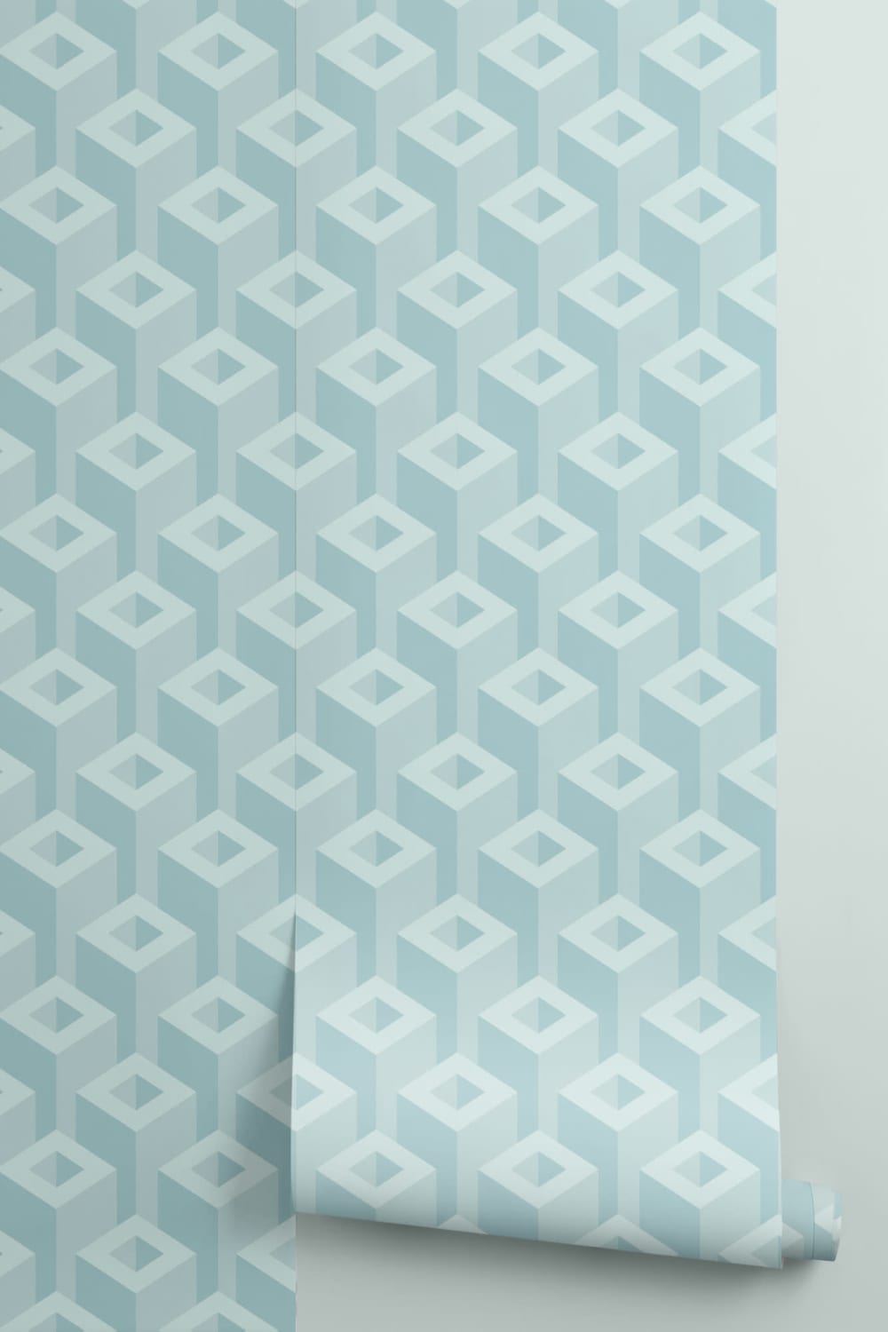 3D geometrisk gentagelsesmønster tapet