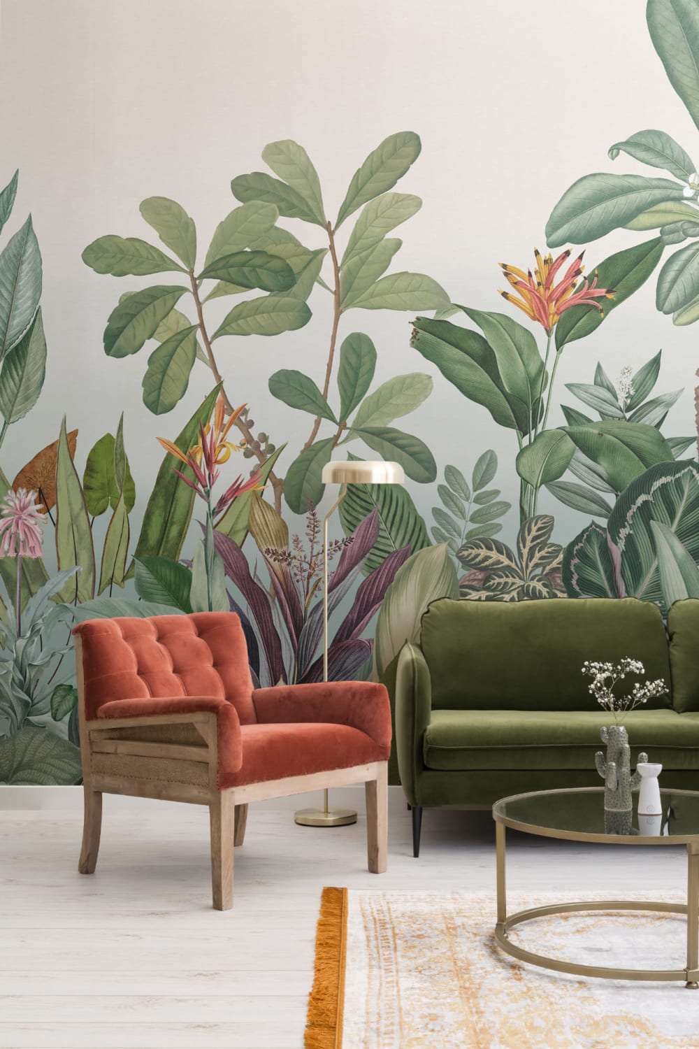 Tropical Plants Jungle Landscape Wallpaper Mural