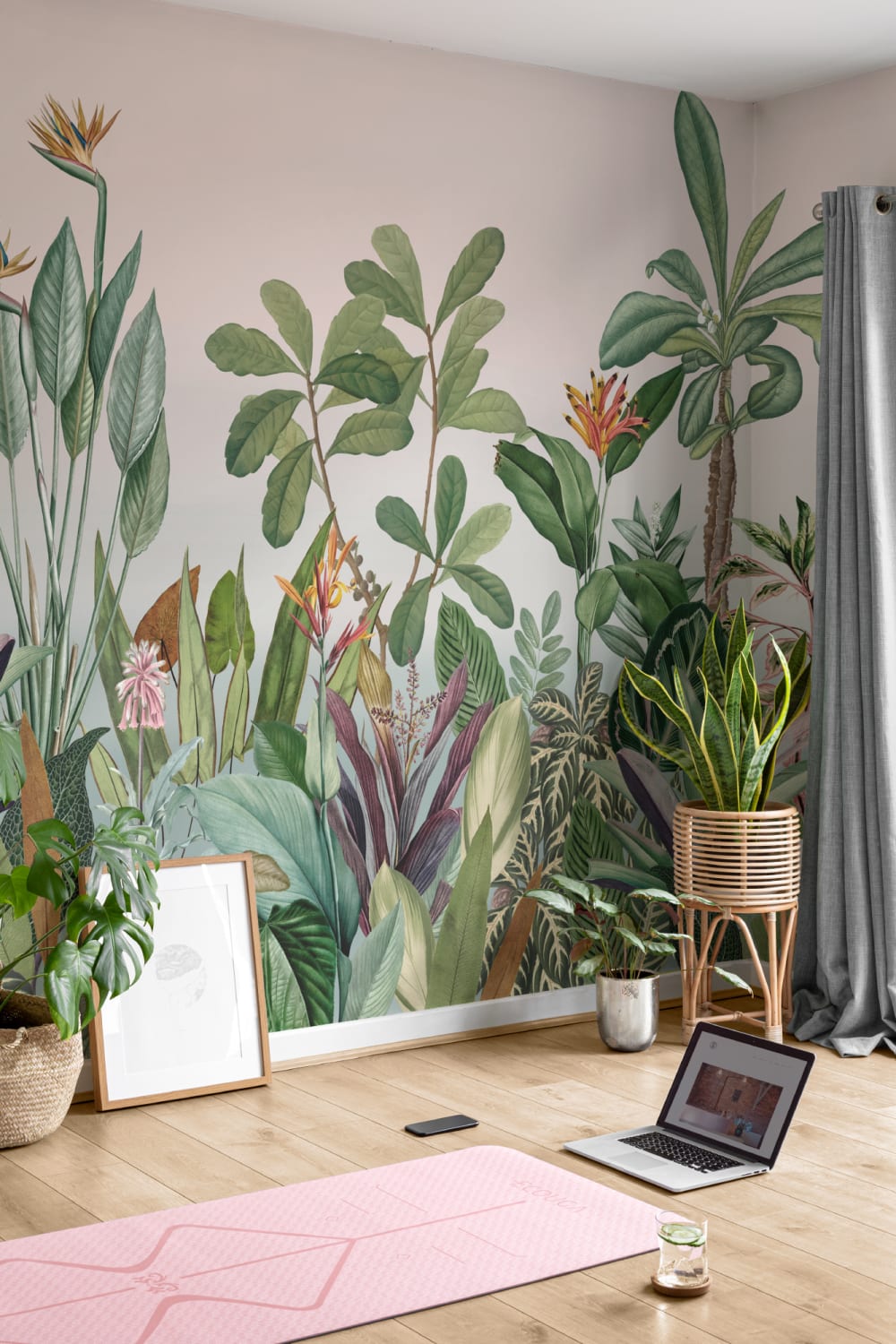 Tropical Plants Jungle Landscape Wallpaper Mural