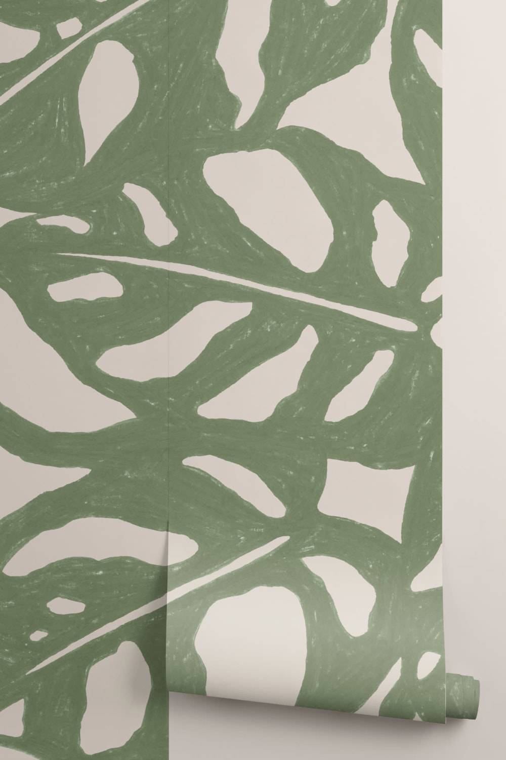 Vihreä toista kuvio Monstera Leaf kuvatapetti
