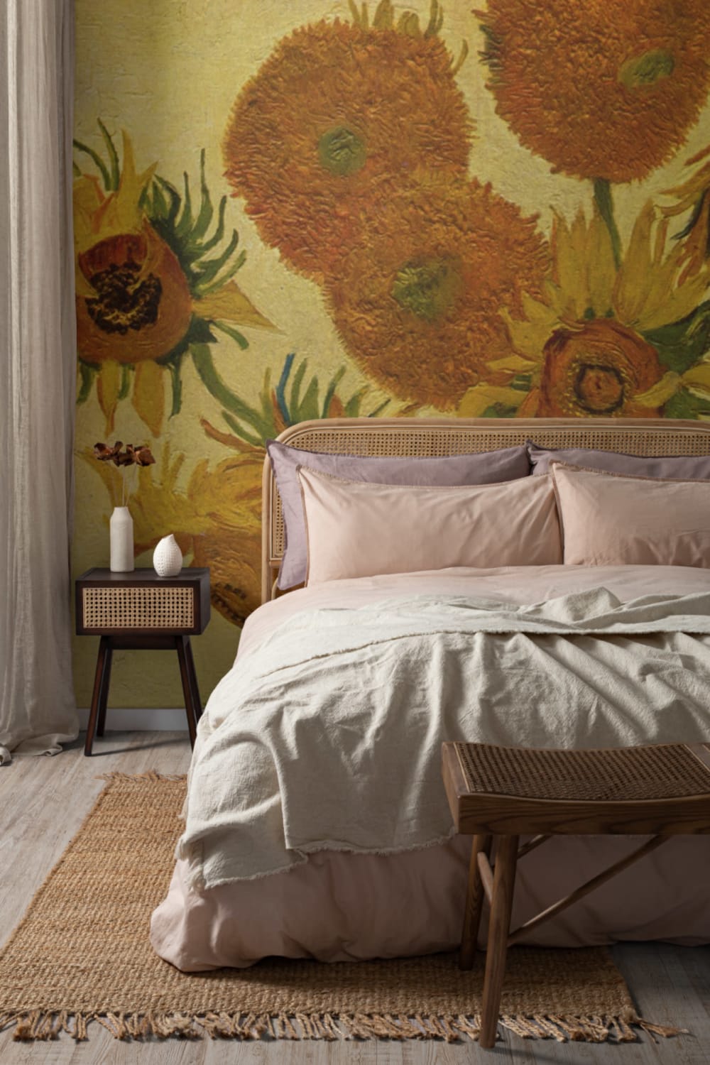 Sunflowers by Van Gogh Art Wallpaper Mural