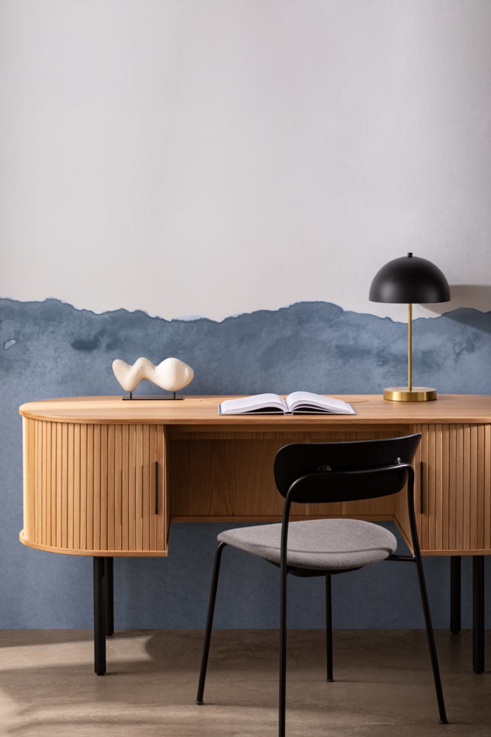 Blue Wave Watercolor Wallpaper Mural