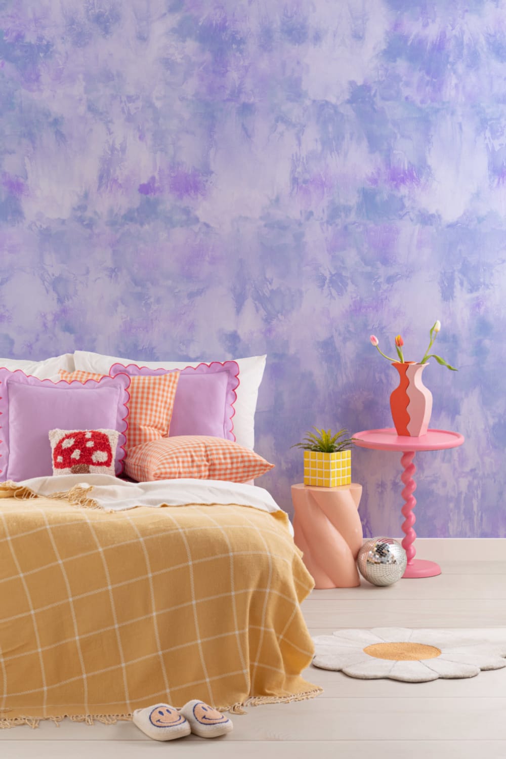 Mural Papel Pintado Tie Dye Morado