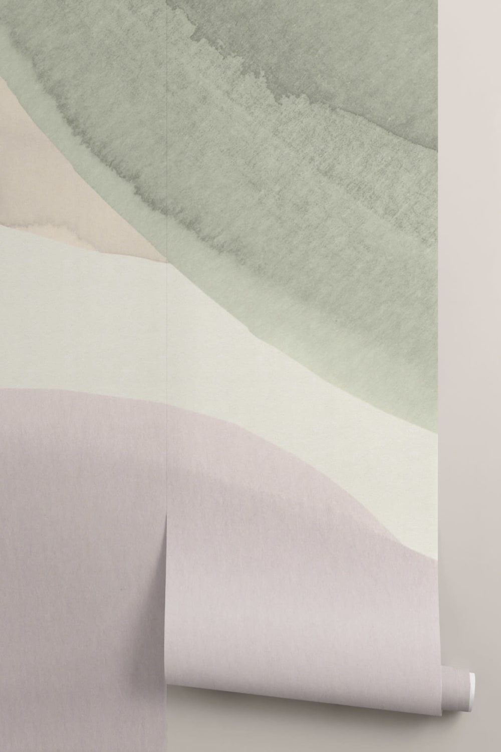 Calming Watercolor Shapes Abstract Wallpaper Mural