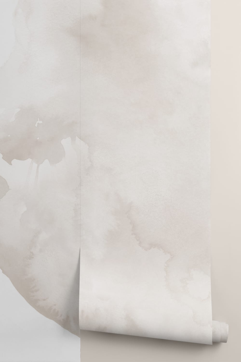 Beige Swilling Abstrakt Akvarell Mural-tapeter