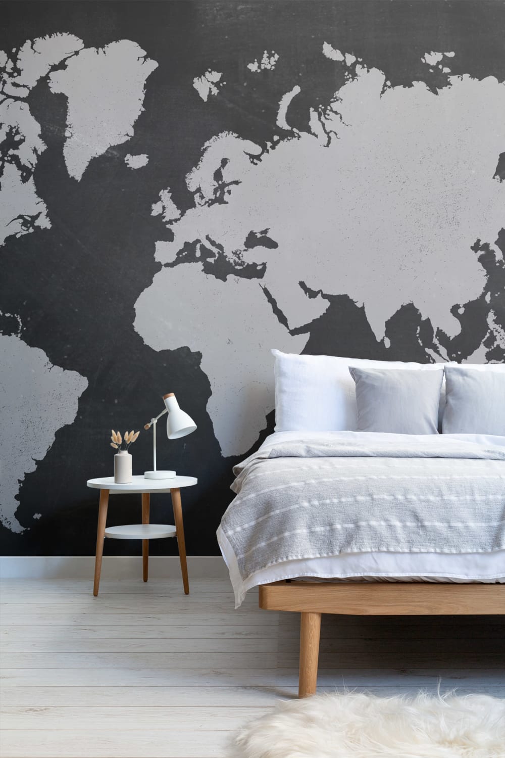 Chalkboard World Map Wallpaper Mural