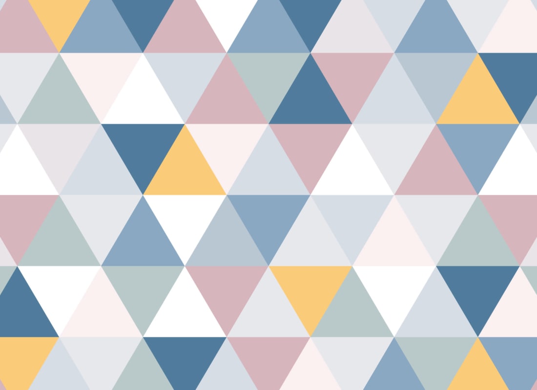 Colorful Triangle Pattern Wallpaper Mural - Hovia