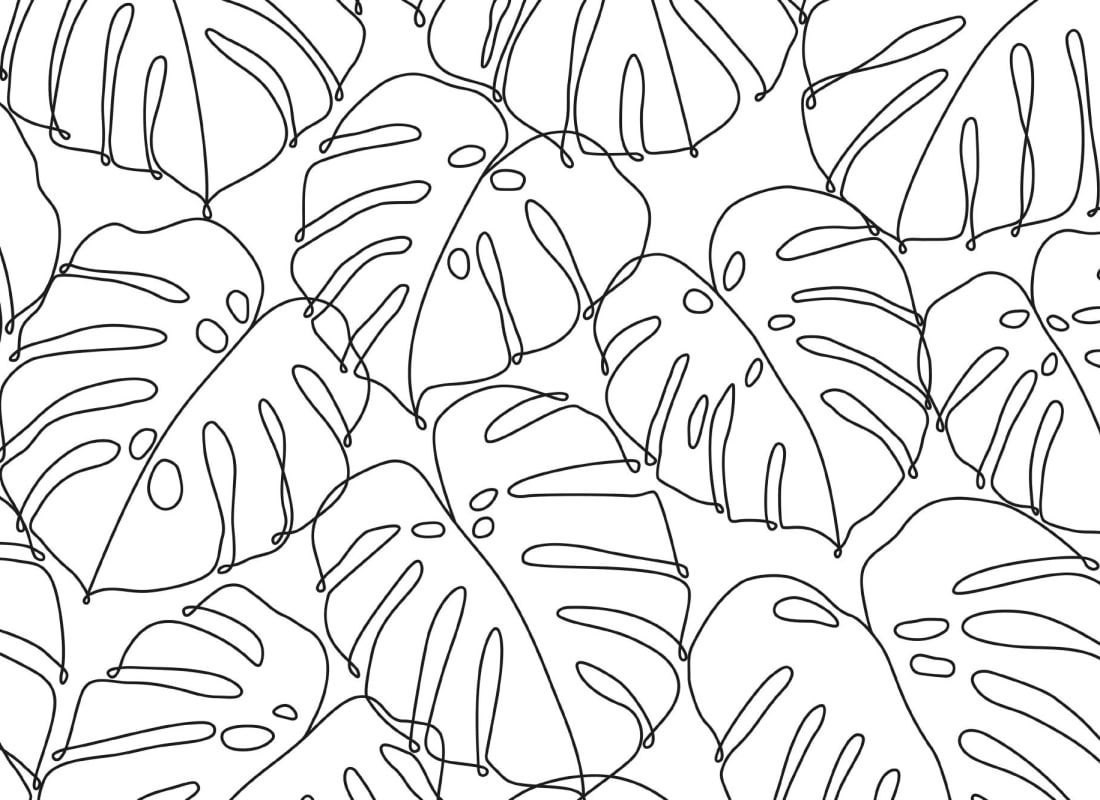 Black And White Leaf Wallpaper