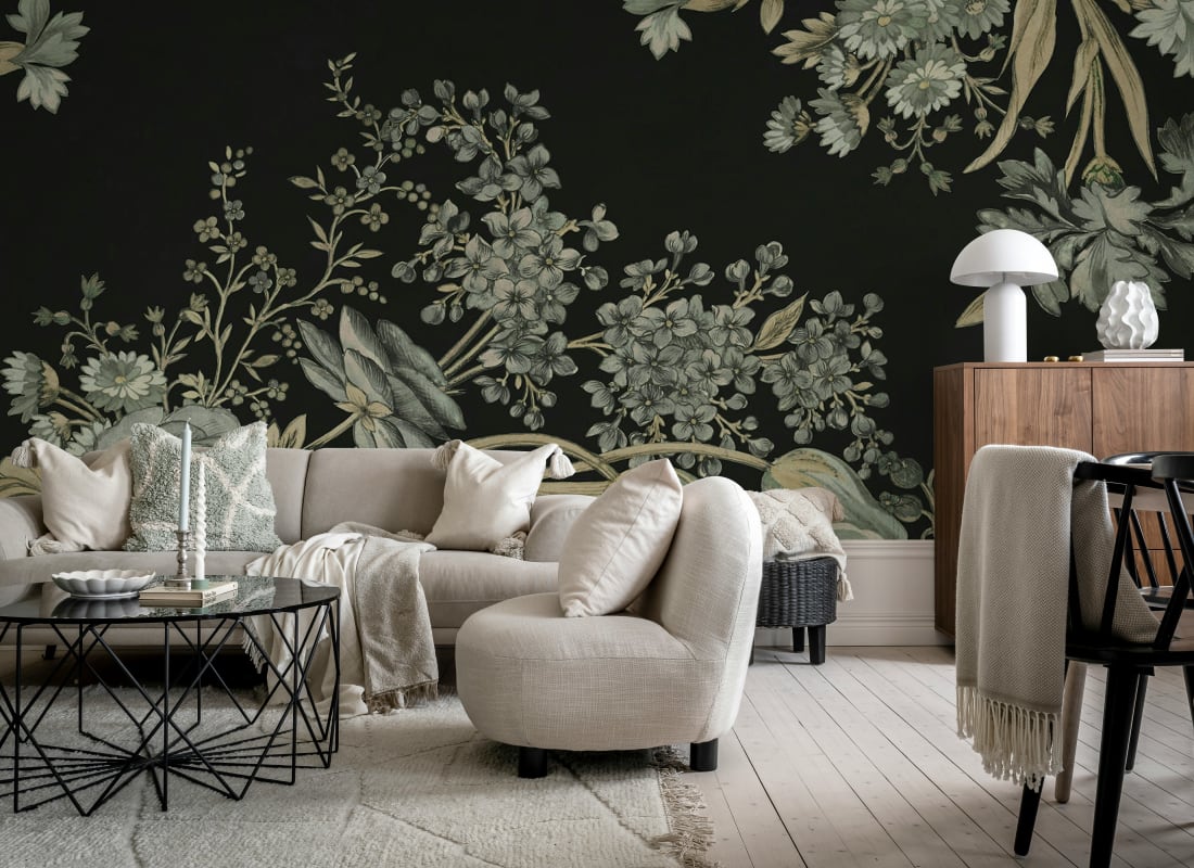 Black Floral Wallpaper For Walls Black Floral Wallpaper | Wallpaper
