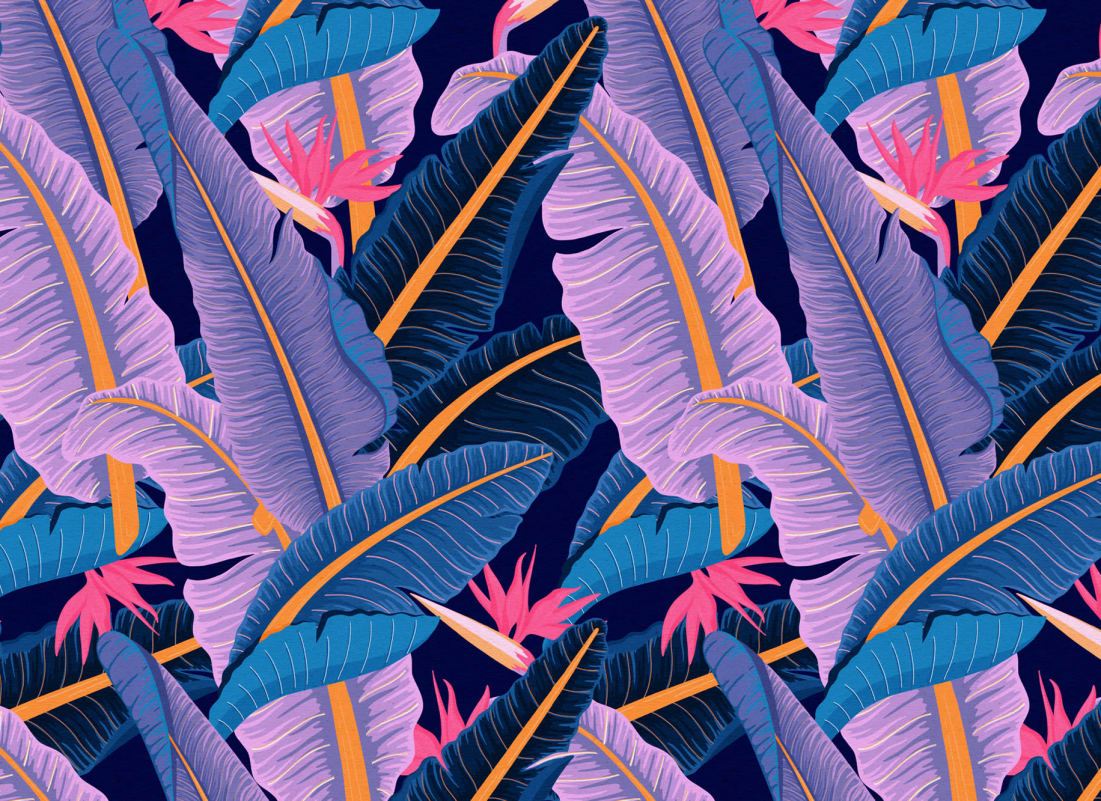 banana leaf pattern wallpaper