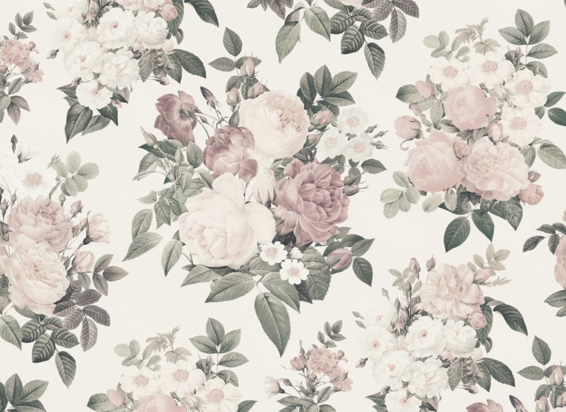 BARFPY Deurmuurschildering voor binnendeuren 3D roze roos bloem