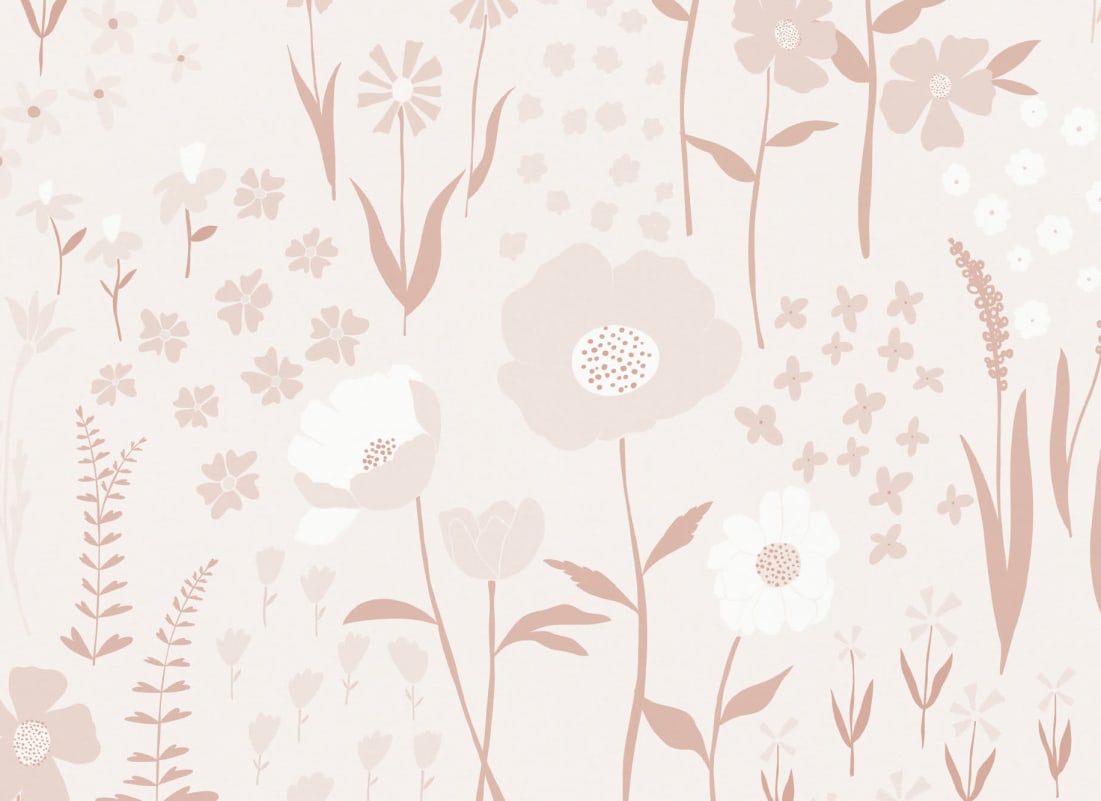 hot pink botanical wallpaper