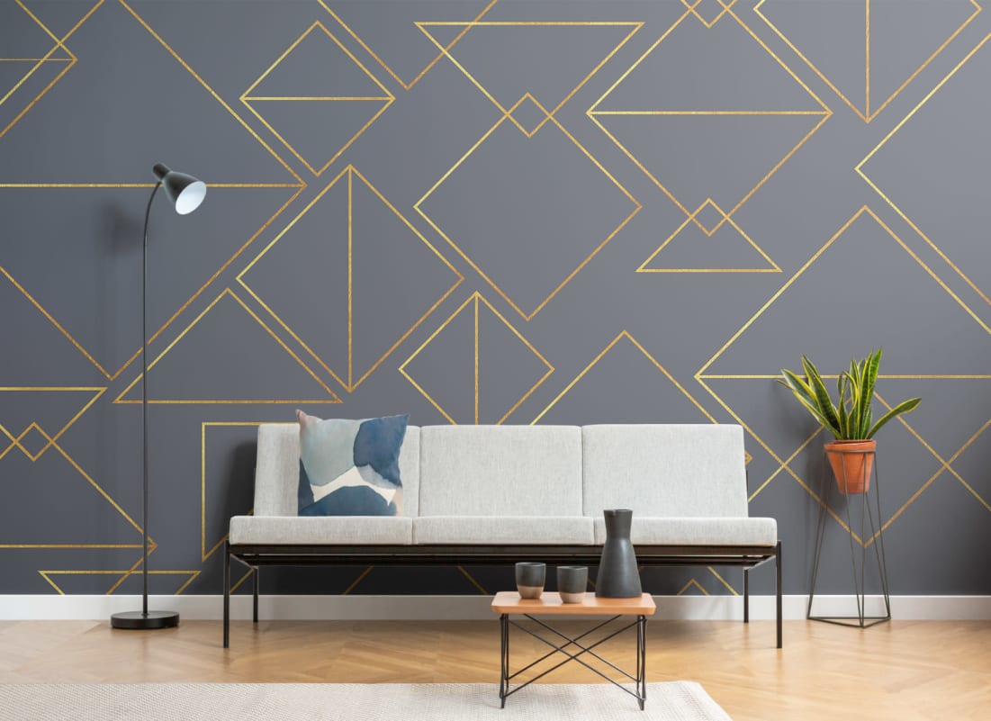 navy triangle wallpaper