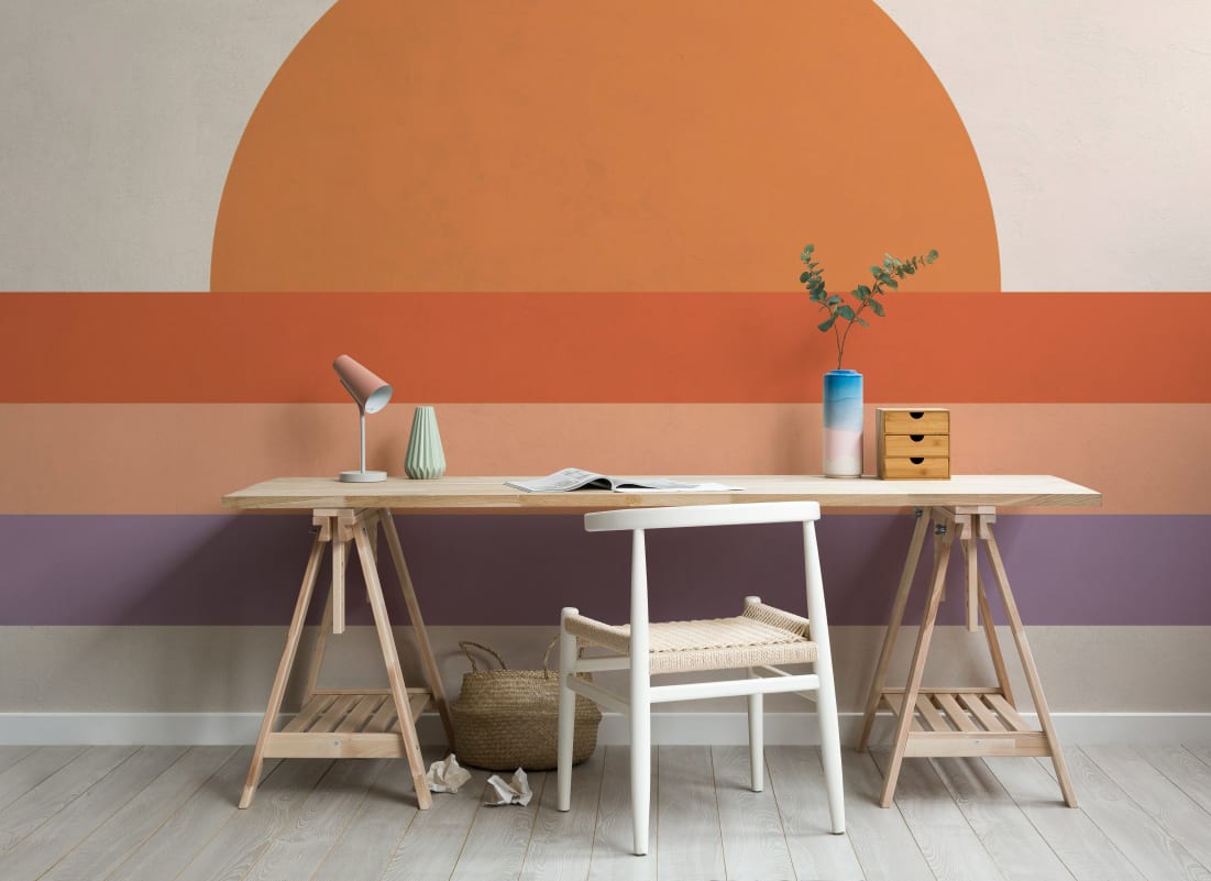 orange color wallpaper for wall