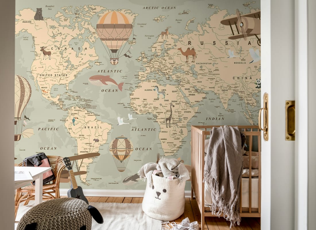 retro map wallpaper