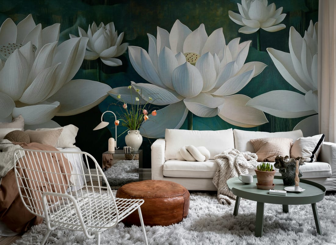 White Lotus Style Wallpaper