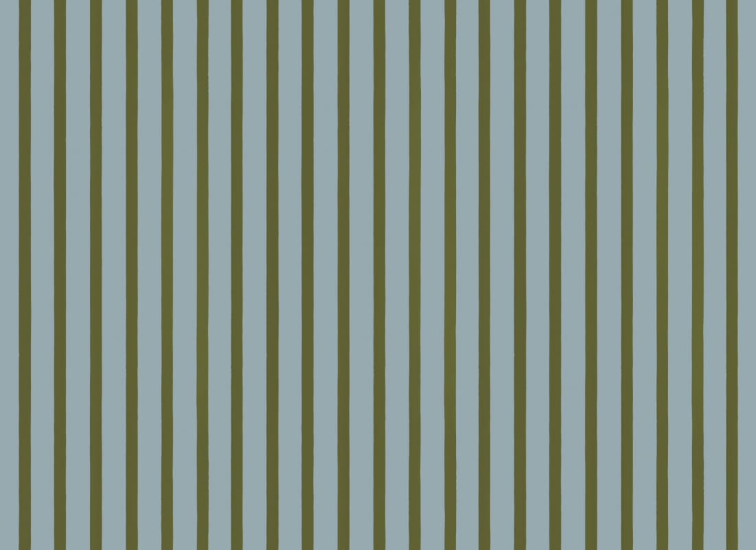 Mural De Papel Pintado A Rayas Azul Y Verde - Hovia - Hovia, image size:1101x801