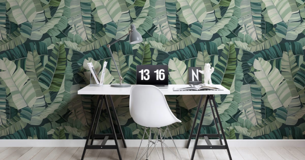 3D Camo Tropical Leaf Wallpaper Mural - Hovia 3D Camo Tropical Leaf Wallpaper Mural - Hovia