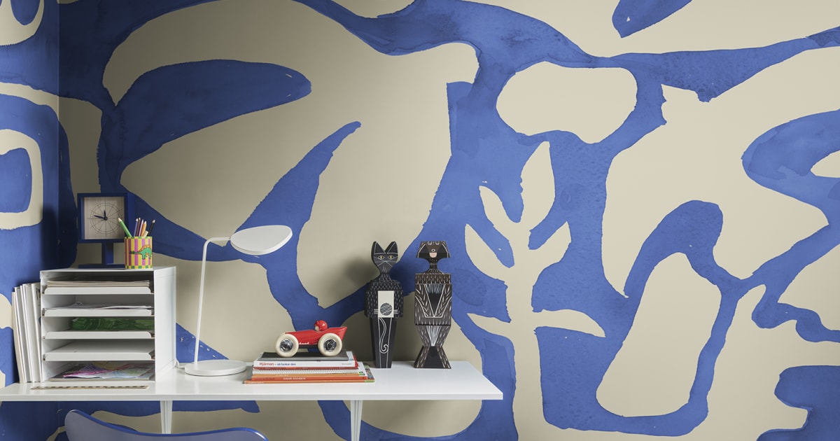 Harmony Forms, Blue Wallpaper | Rebel Walls