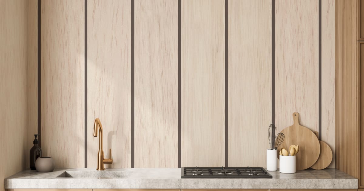 Contemporary Wooden Cladding Wallpaper Mural - Hovia