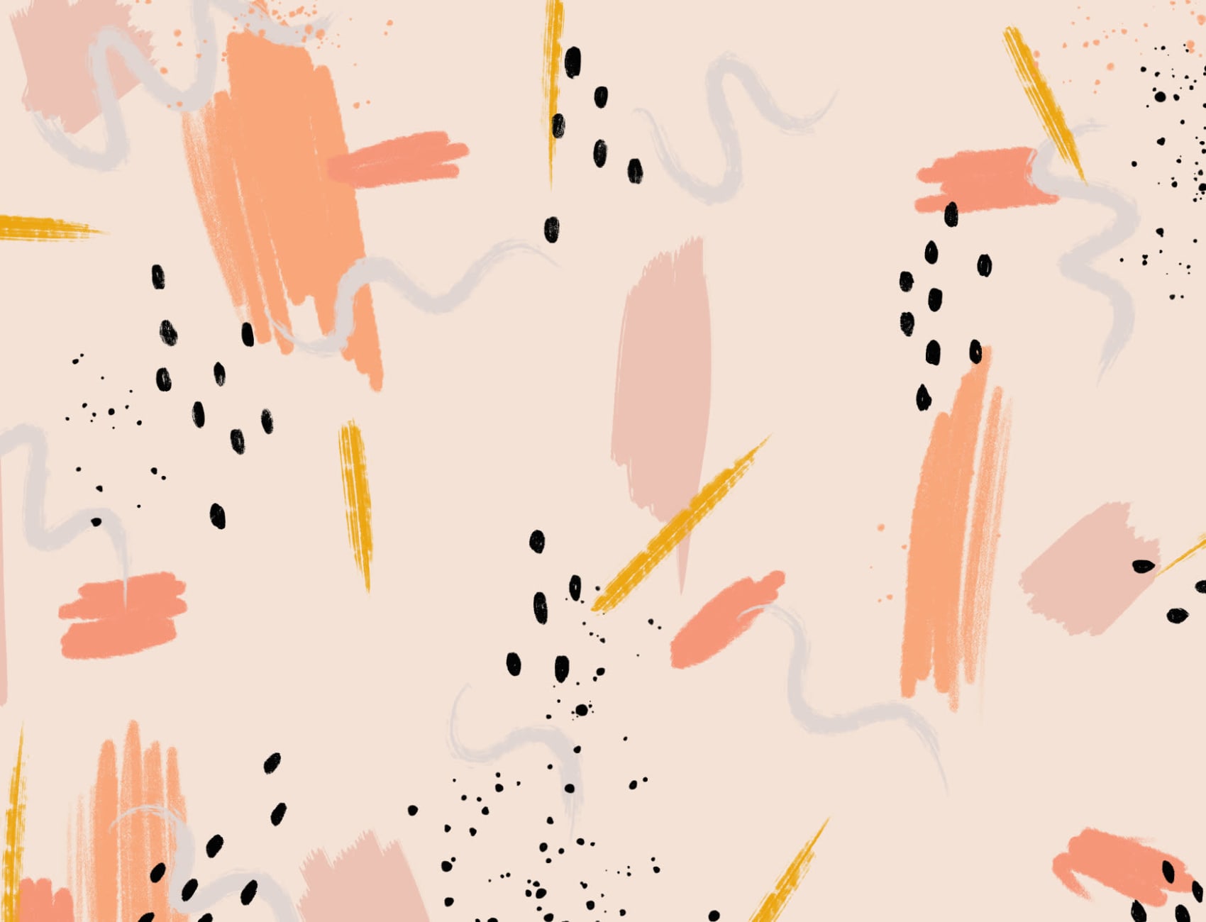 Peach Paint Brush Strokes Abstract Wallpaper Mural