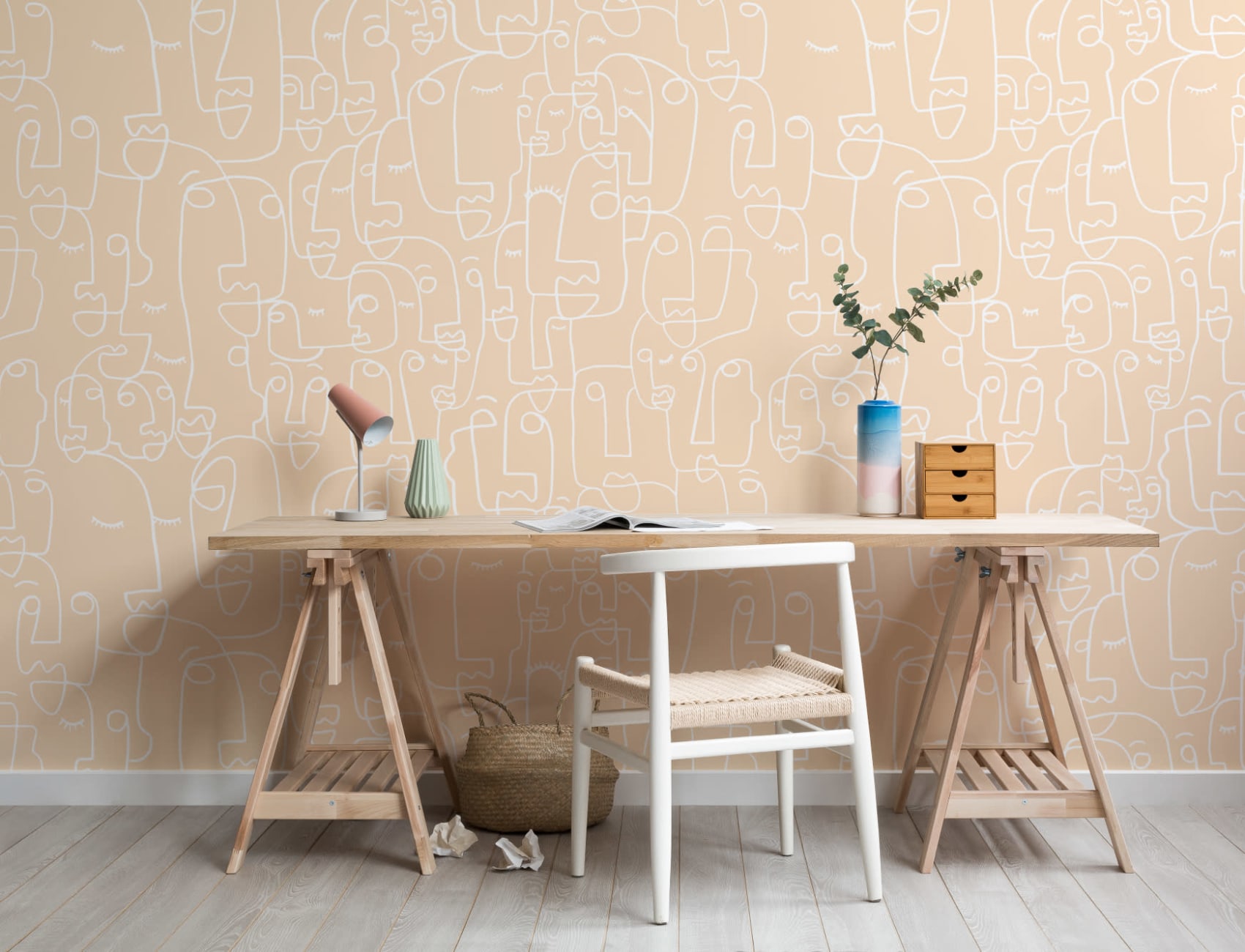 Nude & White Face Wallpaper Mural