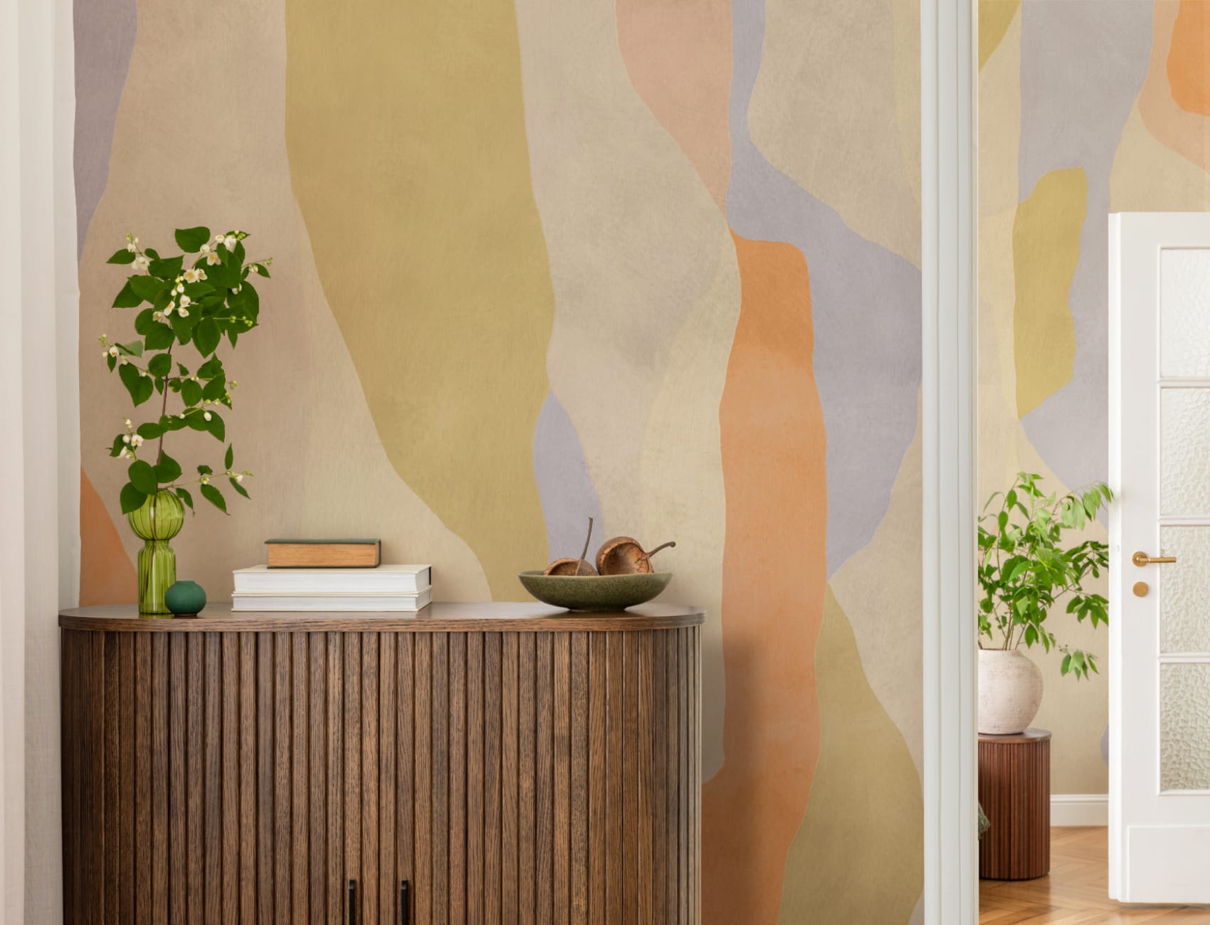 Multicolor Abstract Pattern Mexican Mural
