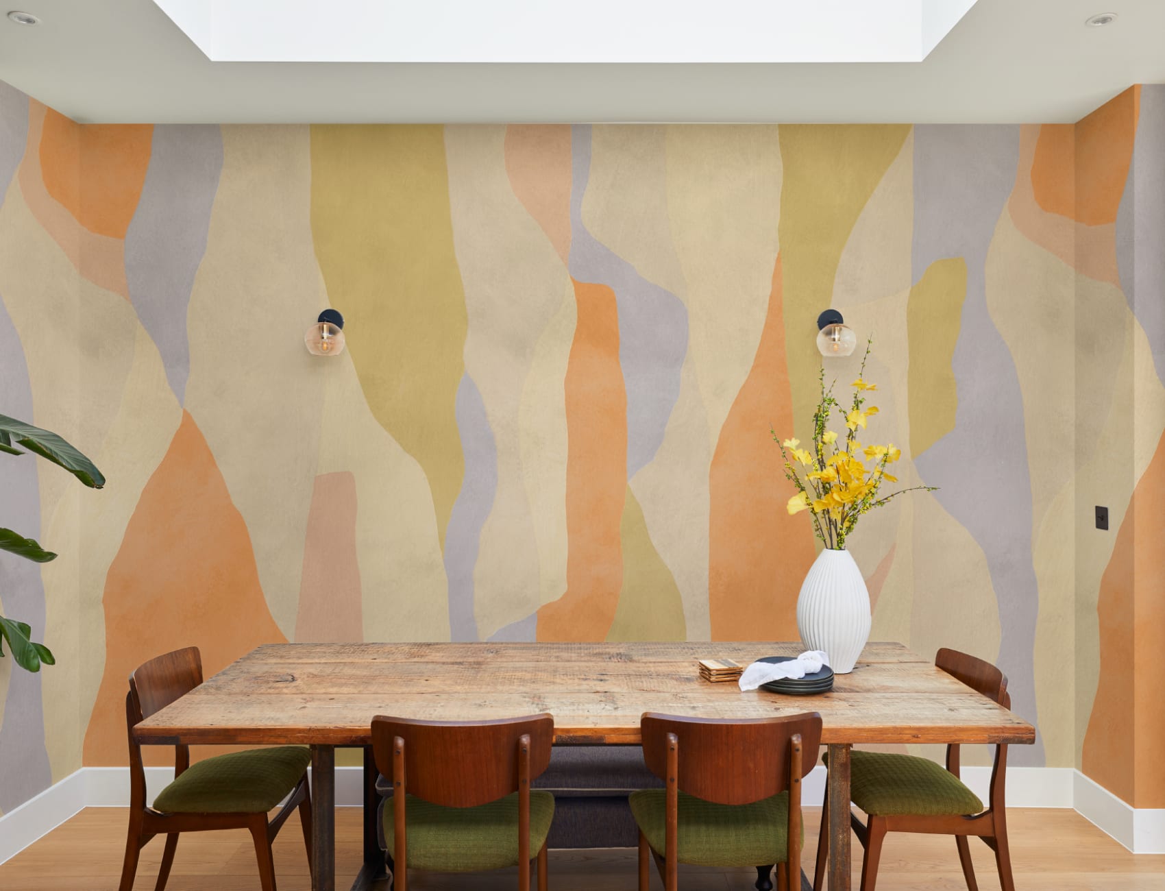 Multicolor Abstract Pattern Mexican Mural