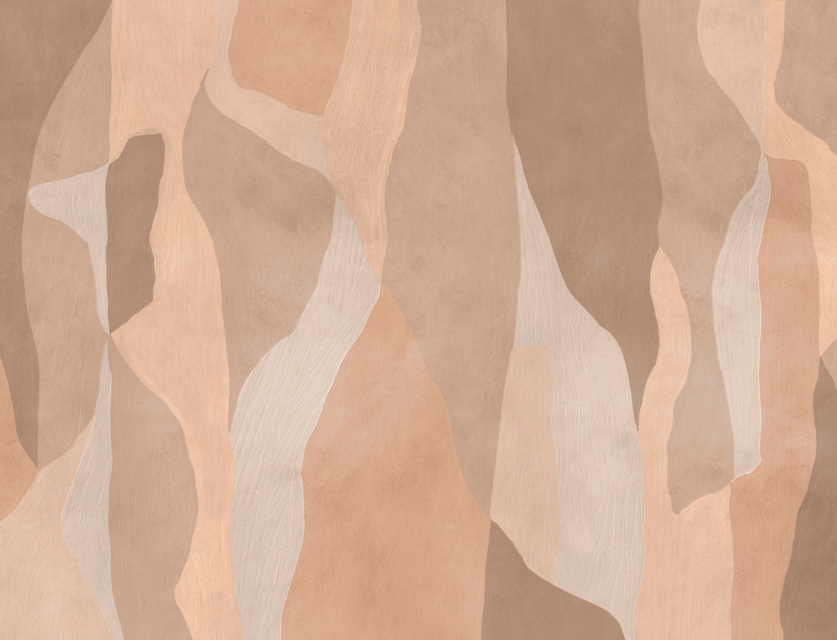 Papier peint panoramique d'art abstrait beige pour une ambiance apaisante