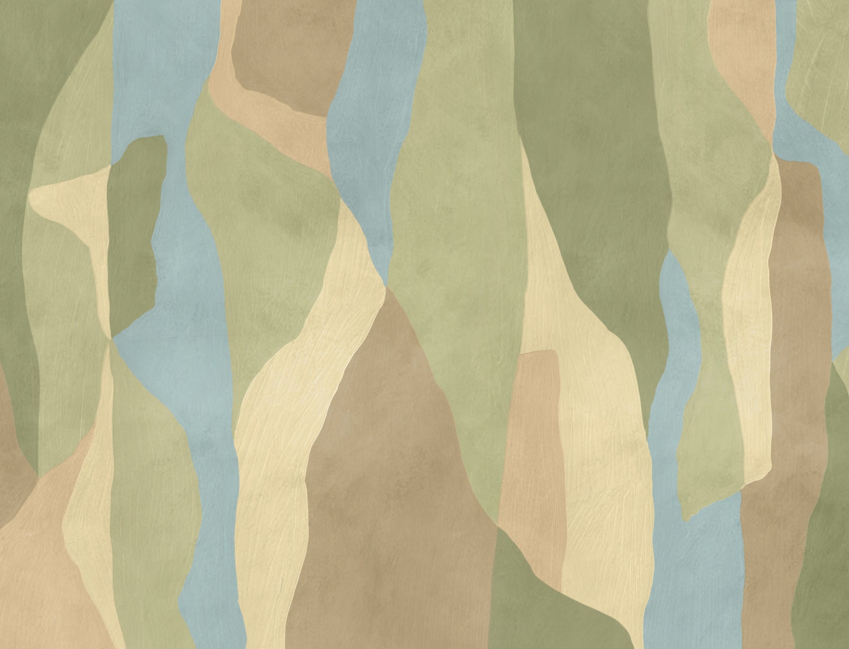 Green Abstract Modern Wall Mural With Calming Earthy Tones