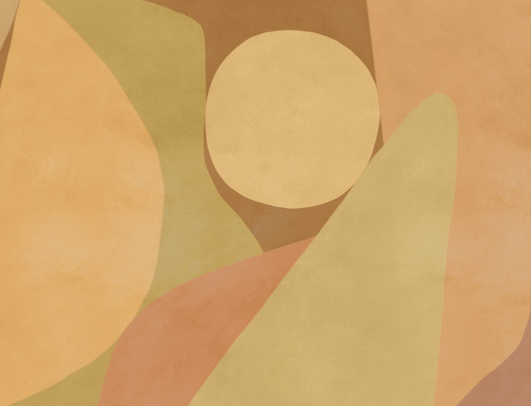 Warme geometrische abstrakte Beige Fototapete für moderne Räume