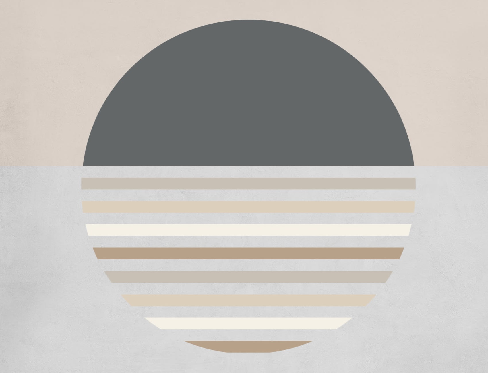 Neutral Abstract Circle Wallpaper Mural