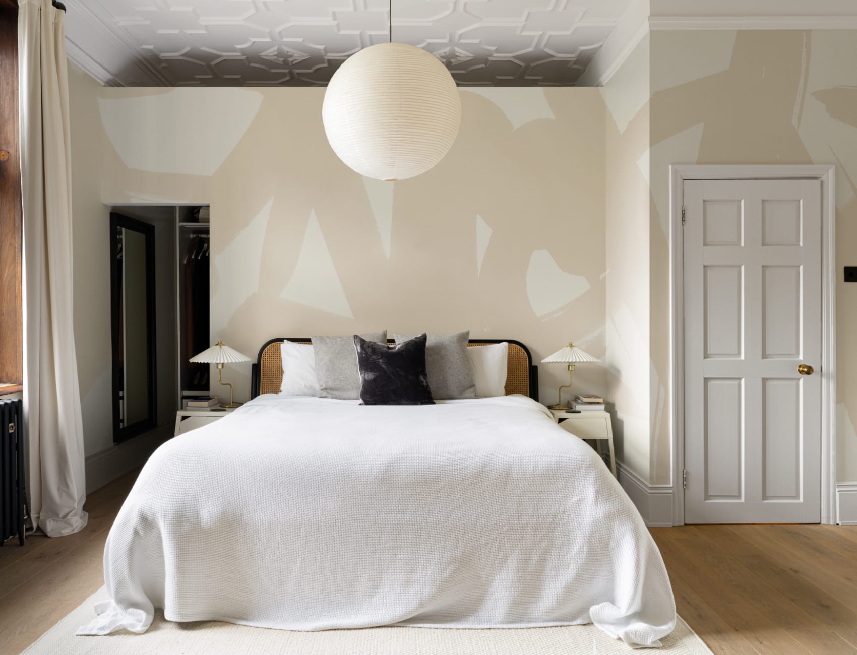 Beige Japanese Calligraphy Wallpaper Mural