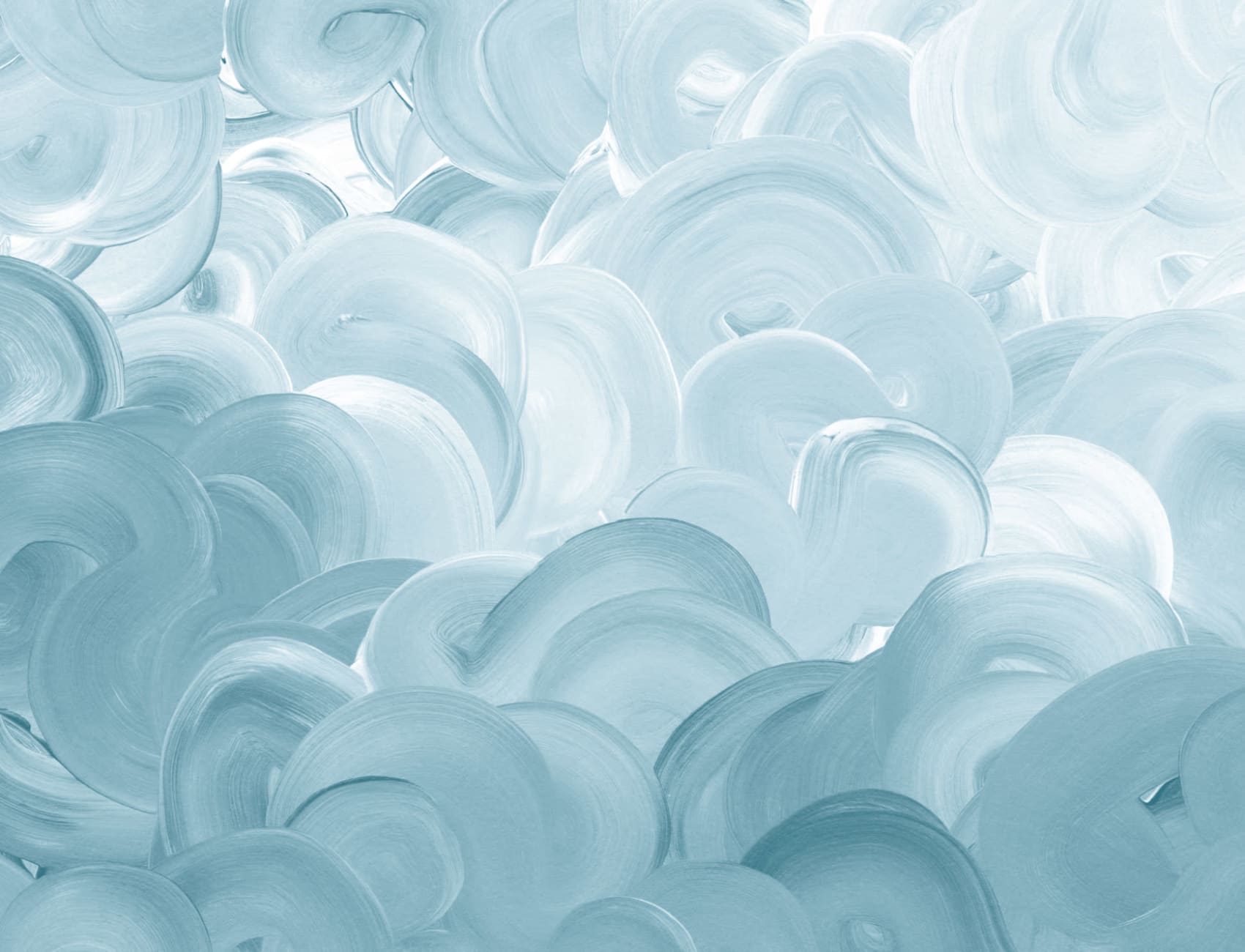 Blue Painted Swirl Brush Strokes Wall Mural
