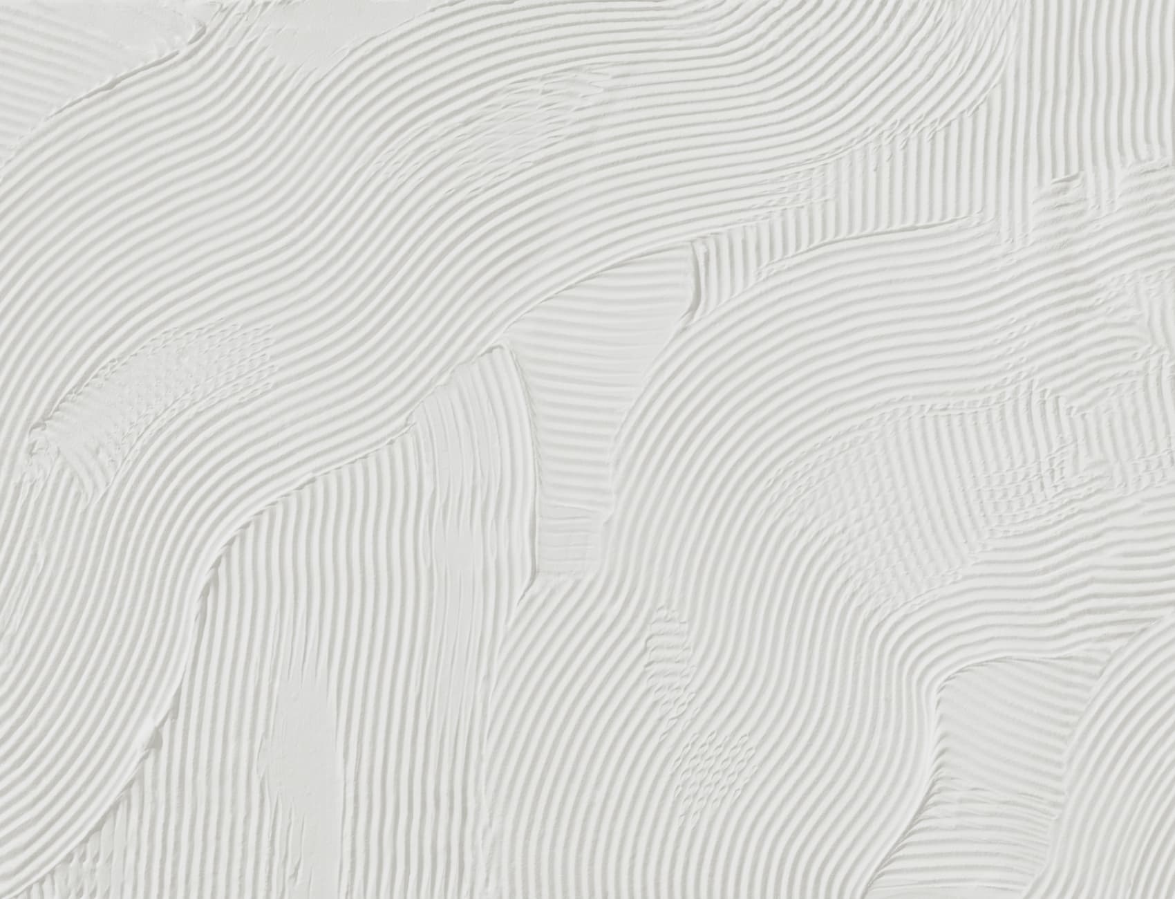 Beige skulpturelt abstrakt fototapet med overlappende linjer