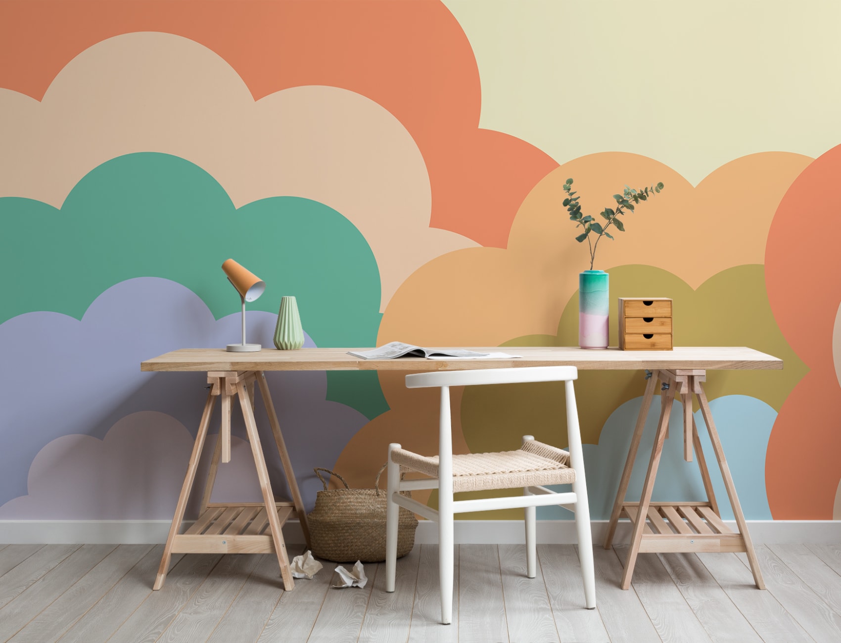 Elizabeth Olwen Happy Skies Pastel Fototapet