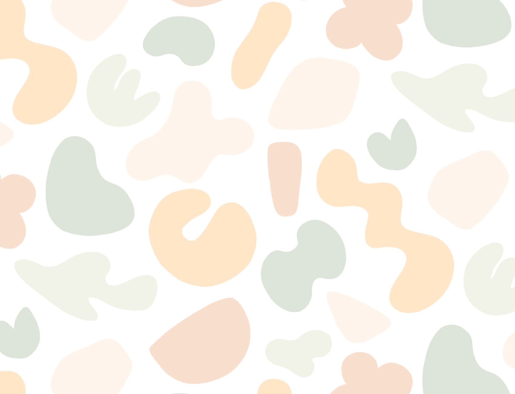 Green and Orange Abstract Shapes Wallpaper
