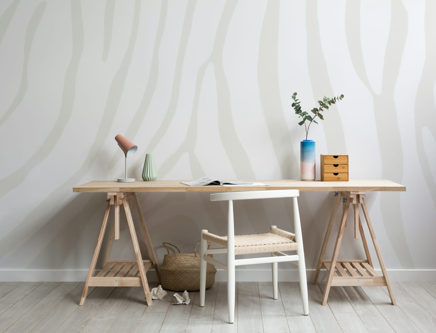 Off White Zebra Print Wallpaper Mural