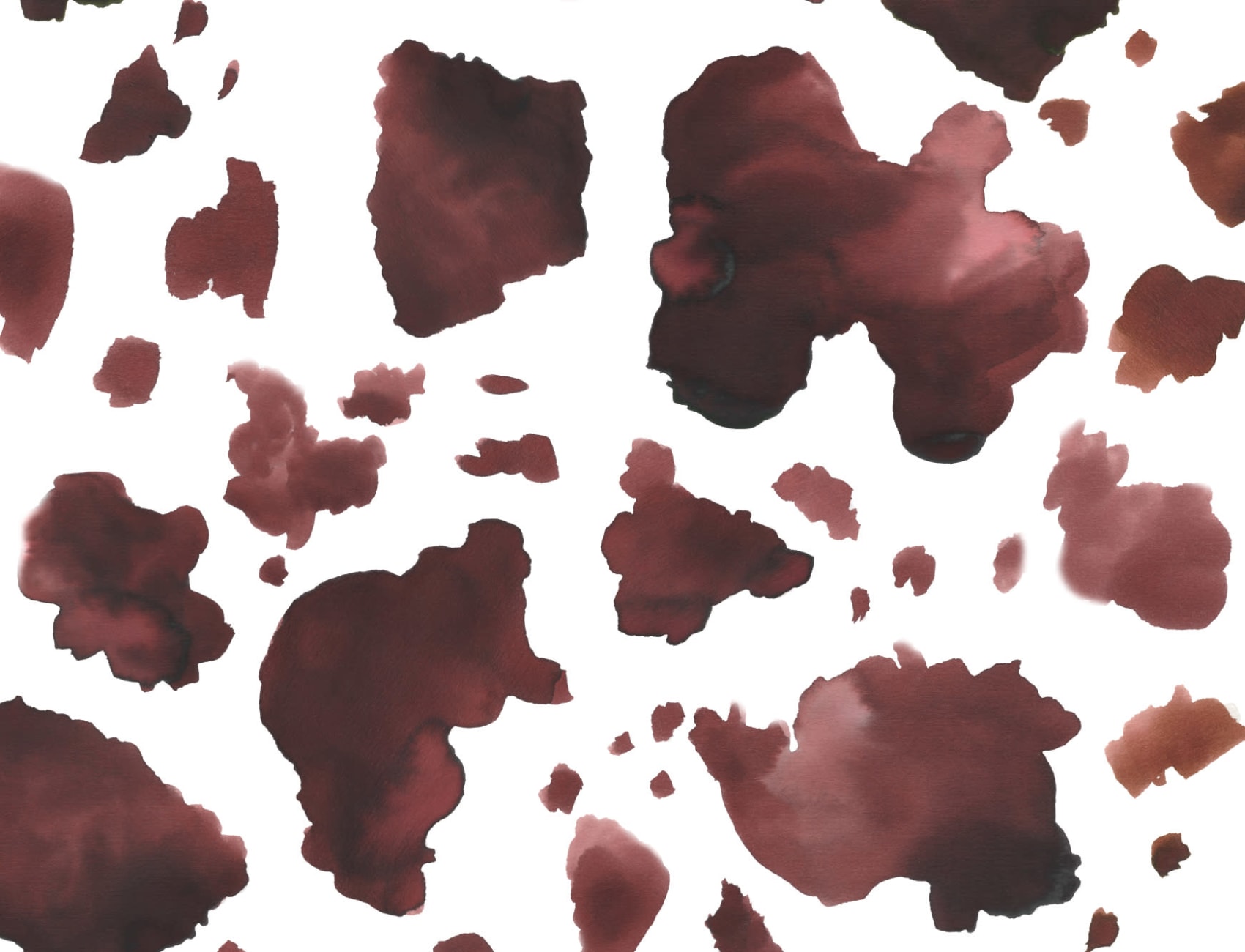 Painted Brown Cow Print Repeat Pattern Wallpaper