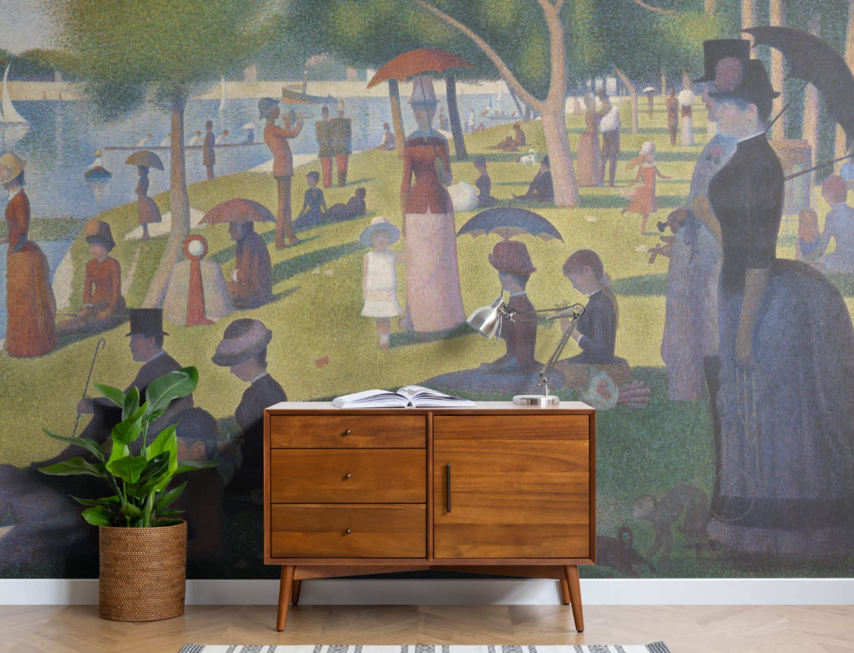 Carta da Parati Una Domenica Pomeriggio sull’Isola della Grande-Jatte di Seurat